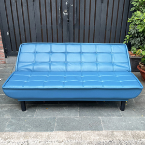 Modern Wooden <b>Convertible</b> <b>Sofa</b> <b>Bed</b> 1.8m Blue Reclining Extendable HOBS01 - Product Image 5