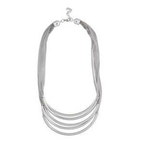 Urthn Collar Llamativo 1107009 Rodio Chapado en Oro Multi-Cadena Corte Princesa Perla Estilo Religioso de Moda Material de Oro Amarillo - Product Image 1