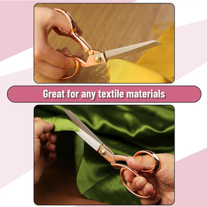 Ciseaux à tissu, ciseaux de tailleur de qualité supérieure en or rose de 8 pouces, ciseaux de couture pour la coupe de tissu, coupe-tissu, cisailles à tissu - Product Image 4