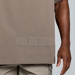 Camiseta extragrande de algodón 100% para hombre, ropa ajustada duradera y cómoda con tejido de punto - Product Image 5
