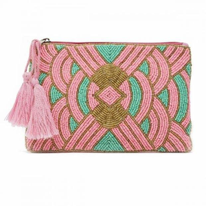 Bolsa para monedas intrincadamente bordada con bolsa para monedas con cuentas de vidrio Tallas de mujer de moda - Product Image 2