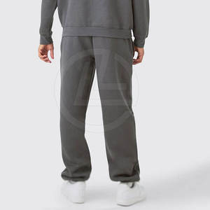 ชุดวอร์มผู้ชายสไตล์ลำลอง 2 ชิ้น สำหรับฤดูหนาว ทรงหลวม ผ้าผสมคอตตอนนุ่ม ระบายอากาศได้ดี กางเกงขายาวทรงกว้าง - Product Image 4