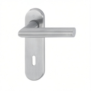 HOPPE Amsterdam E1400Z/353K Stainless Steel F69 OB Rounded Lever Handle Set Short Escutcheon for Cabinet Organizers - Product Image 3