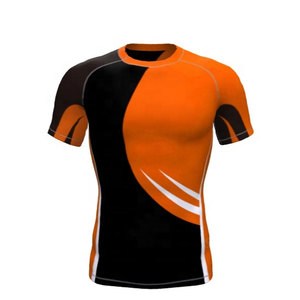 Imprimé personnalisé hommes entièrement sublimé à manches courtes Rashguards Compression Wear Mma Bjj Grappling Rashguards - Product Image 4