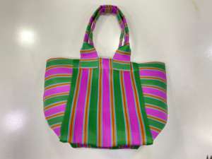 Sacs à provisions à rayures en nylon tissé PP écologique métier à tisser en plastique polypropylène recyclé durable fabriqué en Inde recyclé - Product Image 4