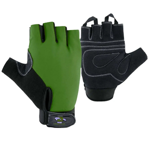 Guantes de gimnasio de medio dedo impresos con logotipo personalizado Guantes de mano de fitness de cuero duradero Guantes de ejercicio transpirables para levantamiento de pesas - Product Image 6