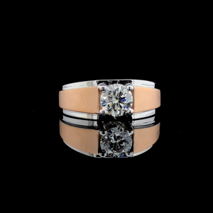 Anillo de compromiso con diamante cultivado en laboratorio de corte redondo, certificado IGI, 1.00 ct, oro sólido de 14k - Product Image 1