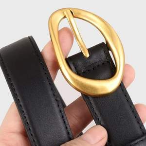 เข็มขัดหนังจระเข้แท้ไม่มีหัวเข็มขัดหัวเข็มขัดเข็มขัดกางเกงแฟชั่นแนวธุรกิจสำหรับผู้ชาย - Product Image 3