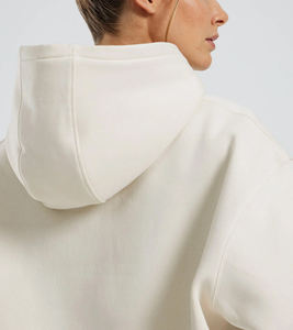 2025 hecho a medida peso pesado 100% algodón polar Sudadera con capucha de gran tamaño para mujeres Streetwear pulóver Hip Hop sudadera de mujer - Product Image 2