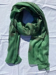 Écharpe unisexe en coton faite à la main, imprimé Om Mantra, étole, écharpe de plage - Product Image 5