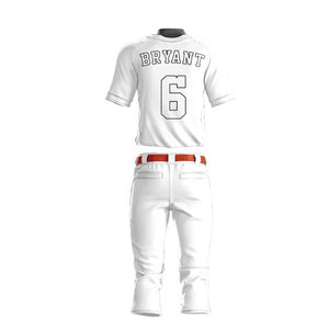 Jersey de béisbol para hombre personalizado, transpirable, de secado rápido, color blanco, novedad, uniforme deportivo, OEM disponible - Product Image 4