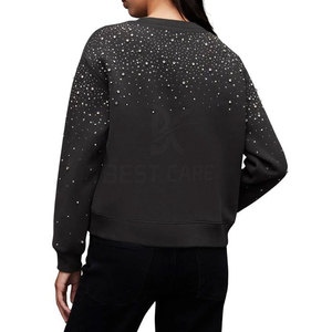 Women Rhinestone Sweatshirt With New Design For Stylish Streetwear Breathable Women Rhinestone Sweatshirt - Product Image 4