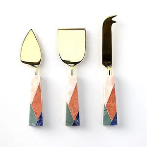 Juego de cuchillos de queso hechos a mano Royal de lujo de acero inoxidable con mango de madera, vajilla bonita, herramientas para bodas, ocasiones especiales - Product Image 5