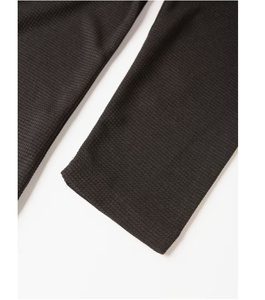 Hauts de sport à manches longues pour hommes, col en V, noirs, respirants, pour la musculation, la course et l'entraînement - Product Image 1
