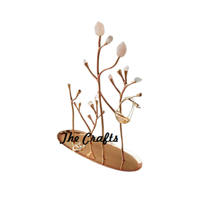 <b>Bird</b> Leaf Design Decorative Jewelry Display <b>Stand</b> In Aluminium Gold Color Jewelry <b>Stand</b> At Reasonable Price - Product Image 5