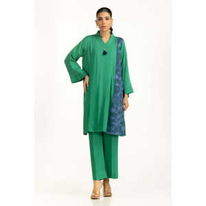 Conjunto Coordinado IUSTTS-1191 de Lino Árabe Bordado para Primavera/Verano con Blusa de Manga Tres Cuartos - Product Image 1
