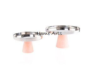 Elegante Soporte Decorativo para Tartas de Aluminio Color Plata para Fiestas y Bodas - Product Image 2