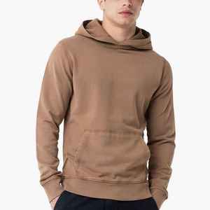 Pull à capuche pour hommes 100% coton à manches longues doublé polaire Logo personnalisé coupe confortable Style Streetwear OEM ODM - Product Image 3