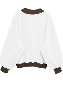 Suéter Holgado con Cuello en V, Bordado 3D de Invierno, Estilo Holgado de Moda, Informal para Mujer, Manga Larga, Ligero, Talla Grande - Product Image 2