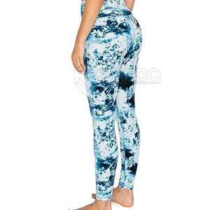 กางเกงเลกกิ้งผู้หญิงขายดี ลายมัดย้อม คุณภาพสูง แห้งเร็ว ระบายอากาศได้ดี เหมาะสำหรับโยคะ เอวยางยืด พิมพ์ลายแบบซับลิเมชั่น - Product Image 5