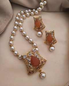 Gran oferta, joyería, collar de Esmeralda, conjunto de collar de pendientes de lujo para mujer para regalos de Festival - Product Image 6