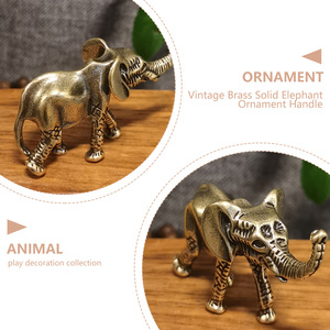 Sculpture d'éléphant en or, objet décoratif de luxe, décoration de table, accessoire d'intérieur pour la maison - Product Image 5