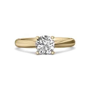 Bague de fiançailles solitaire sertie de diamants cultivés en laboratoire certifiés Cathédrale, produit le plus vendu, or massif 14 carats, sertissage Cathédrale G-VS2 - Product Image 3