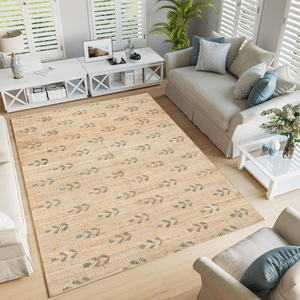 Alfombra de yute tejida a mano de calidad estándar estilo Kilim diseño Floral lavable para sala de estar pasillo dormitorio corredor de cáñamo de tamaño largo - Product Image 1