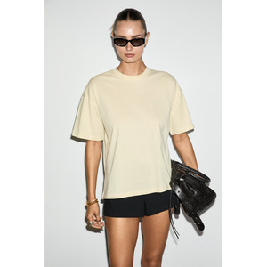 T-shirt à col rond pour femme GRIMELANGE LAGERTHA, 100% coton biologique, coupe ample, texture épaisse - Product Image 1