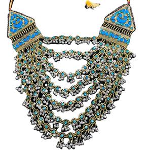 Venta al por mayor nuevo diseño afgano Kuchi hecho a mano collar pendientes conjuntos de joyería última moda afgano Kuchi Vintage conjuntos de joyería - Product Image 1