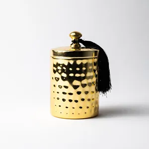 <b>Copper</b> Plated Metal <b>Candle</b> Jar High Quality Premium Elegant for Home Hotel Decor Usage Metal <b>Candle</b> Jar Wholesale Cheap Price - Product Image 4