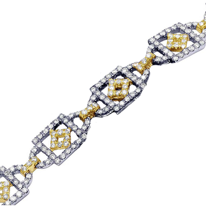 Elegante pulsera clásica de oro blanco de 10 quilates elaborada con diamantes cultivados en laboratorio bellamente diseñada para ropa de mujer de lujo - Product Image 2