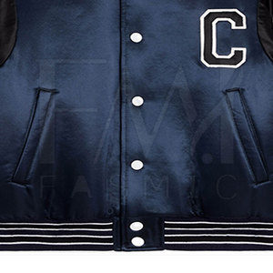 Chaqueta acolchada con letras y diseño personalizable con relleno de algodón, estilo corto, mangas largas, técnica estampada, novedad - Product Image 5