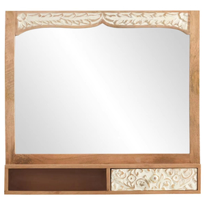 Wood Modern <b>Mirror</b> 80x75 cm for Bathroom and Apartment - Product Image 1