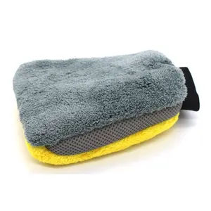 Microfibra Car Wash Mitt Coral Fleece Mitt para Auto Lavagem Limpeza