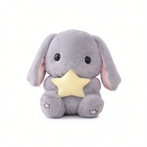 Muñecos de Peluche Súper Suaves Color Gris Conejito, Relleno de Algodón PP, Lindas Bolsas de Tela de Algodón, Alivio del Estrés, Diseño de Estrella, ODM Personalizable - Product Image 3