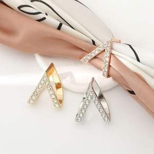 Rond de serviette fabriqué à la main hôtel dîner Table décor porte-mouchoirs de table en acier inoxydable porte-anneau de serviette en gros porte-anneau - Product Image 2