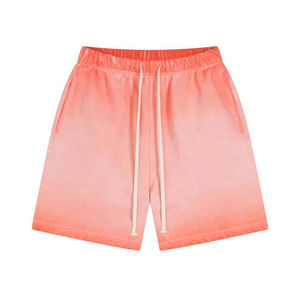 Pantalones cortos de algodón lavado para hombre, pantalones cortos de tabla de lavado ácido con estampado de hojaldre con cordón, ropa de calle, pantalones cortos transpirables para correr - Product Image 3