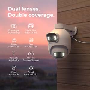 IMILAB EC6 Dual 2K+2K Outdoor Security <b>Camera</b>, 360° PTZ, Human & Vehicle Detection, Spotlight&Siren Alarm, WiFi & <b>Wired</b> Ethernet - Product Image 2