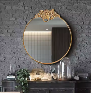 กระจกติดผนังตกแต่งสไตล์วินเทจสไตล์ฝรั่งเศสกระจกติดผนังโลหะร่วมสมัยสำหรับตกแต่งบ้านโรงแรมห้องนั่งเล่น - Product Image 1