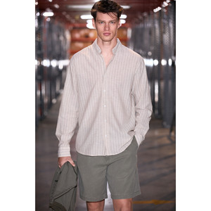<span class=keywords><strong>Camicia</strong></span> da <span class=keywords><strong>Uomo</strong></span> GRIMELANGE Lasse con Colletto e Polsini, Maniche Lunghe, Vestibilità Regolare, in Misto <span class=keywords><strong>Lino</strong></span> - Product Image 4