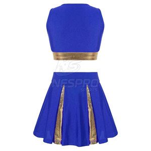 Ensembles d'uniformes de cheerleading pour femmes à bas prix en gros personnalisés avec votre propre logo 100% polyester - Product Image 2