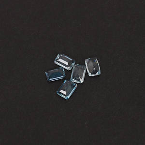 Aigue-marine brésilienne naturelle 6x4mm coupe octogonale 2.40 Cts 5 pièces Lot de pierres précieuses pour la fabrication de bijoux - Product Image 2