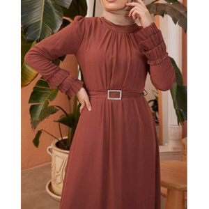 Servicio OEM Pakistán, Abaya Modesta, Colores Personalizados, Vestido Musulmán de Lujo Transpirable para Mujer, Tallas Grandes Personalizadas, Ligero, de Seda - Product Image 5