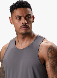 Camiseta sin mangas de entrenamiento físico para hombre de nuevo diseño personalizado Chaleco de entrenamiento de gimnasio de Color gris logotipo personalizado ropa deportiva camiseta sin mangas para correr para hombre - Product Image 3