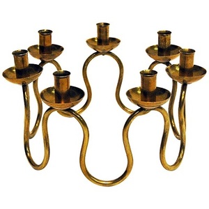 Porte-bougie haut en or moderne pour décorations de Noël à la maison, en fer forgé fait main, écologique, durable, style INS unique, emballé - Product Image 4