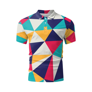 Golf décontracté de haute qualité pour hommes pour polos conception d'impression 3D personnalisée à manches courtes coupe régulière sport fabriqué à partir de matériaux durables - Product Image 1