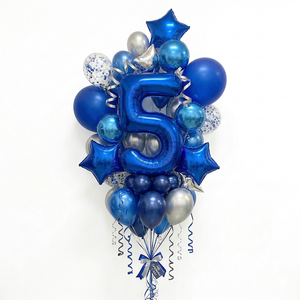 Ballon chiffre N5 bleu foncé 1M modèle 50220 pour fête, fête des mères, remise de diplôme, Nouvel An chinois, Saint-Valentin - Product Image 1