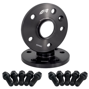 2 distanziali ruota neri da 12mm con centraggio 57.1 e bulloni - Product Image 1