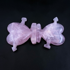 Antiguo hecho a mano cristal de cuarzo rosa piedras preciosas semipreciosas naturales grabado flecha corazón tallado venta al por mayor mascota regalo Idea - Product Image 6